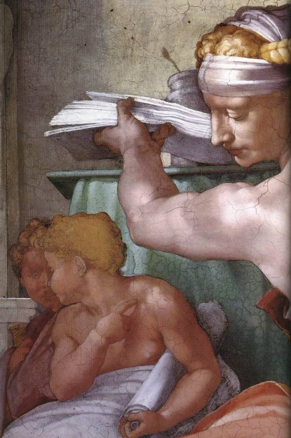 Michelangelo - Sibyes - La Sibyle de Libye (Detail).jpg